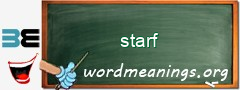 WordMeaning blackboard for starf